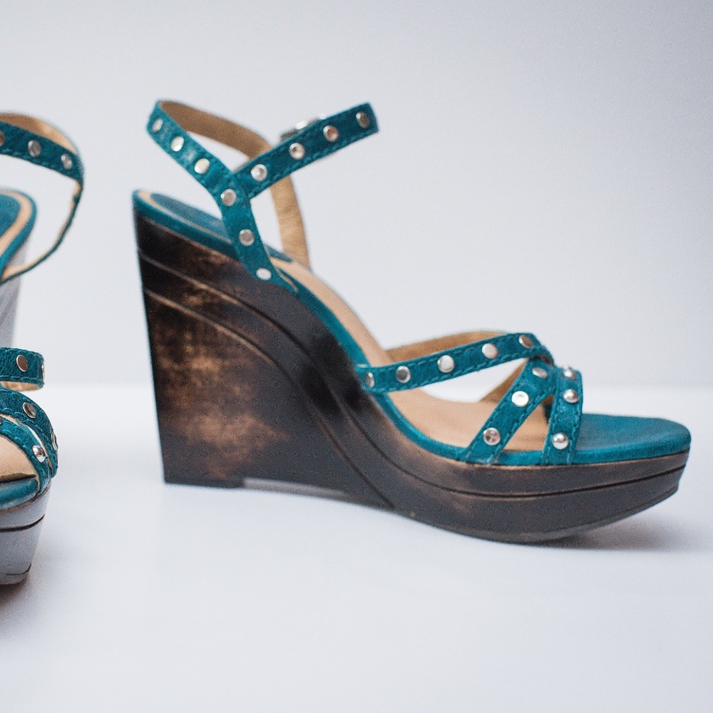 Frye Turquise Bridget Studded Wedge